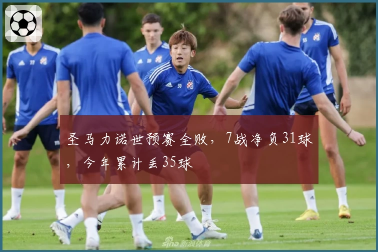 圣马力诺世预赛全败，7战净负31球，今年累计丢35球